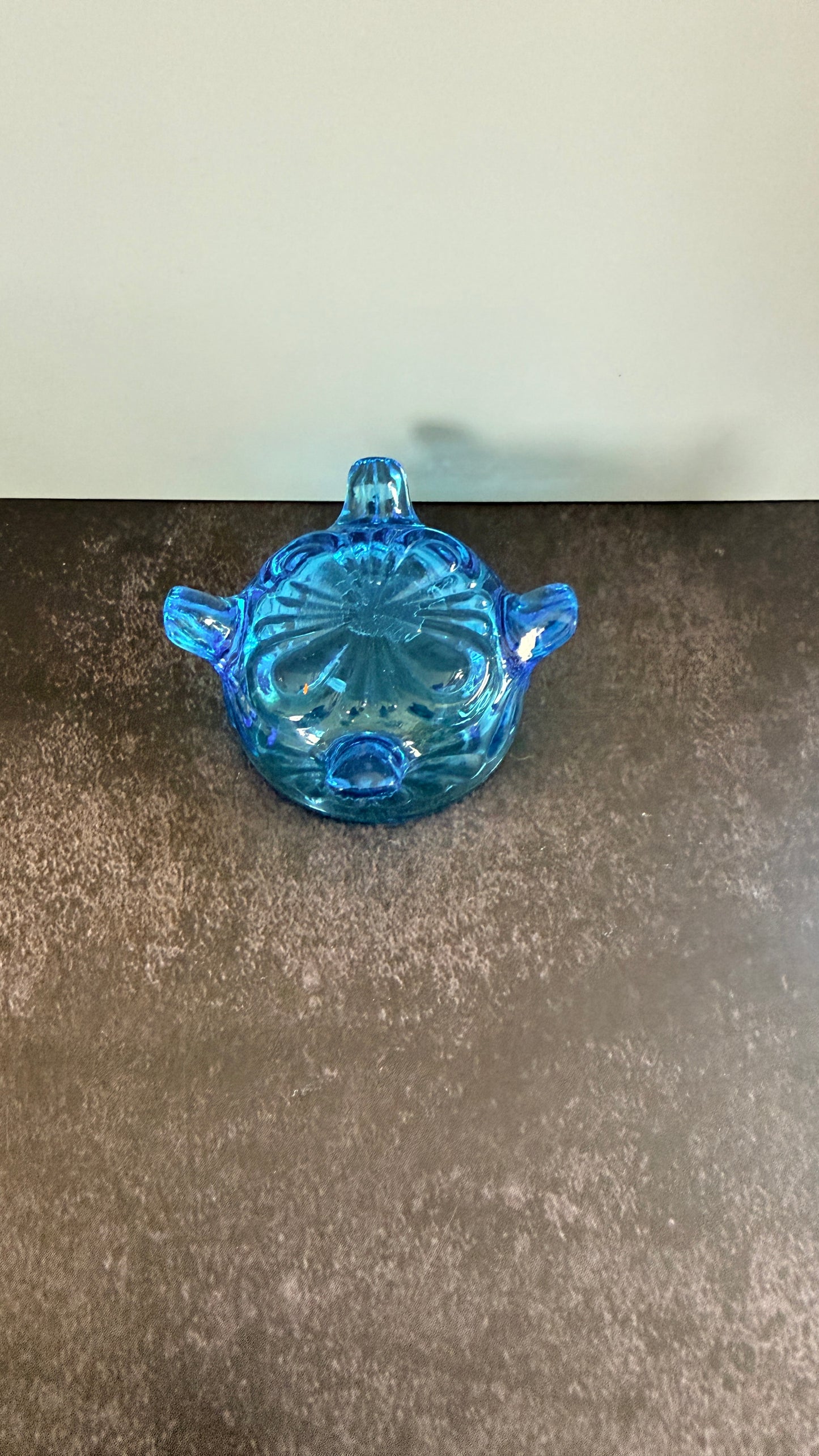 Imperial Glass Caprice Blue Open Salt Cellar