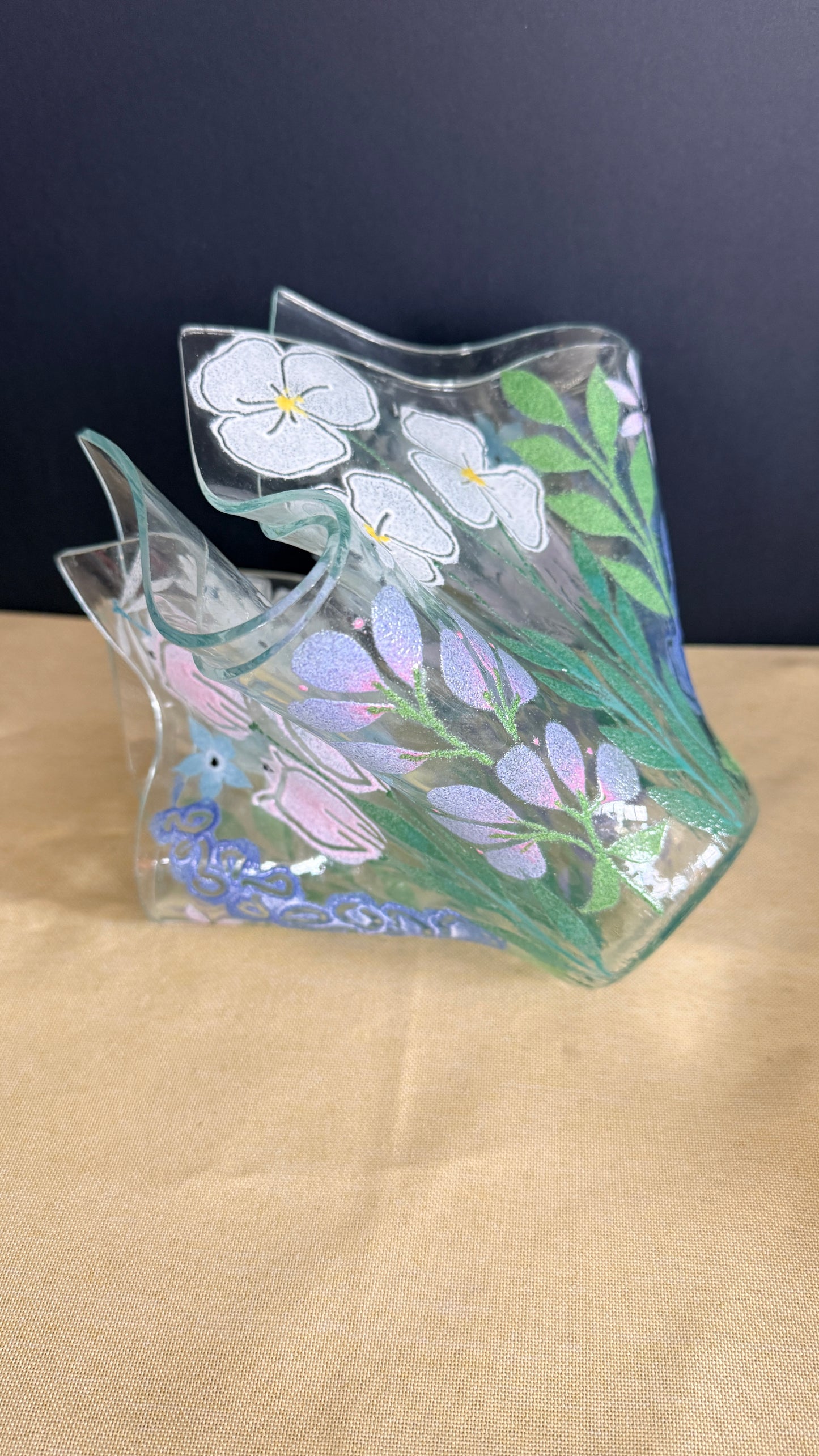 Suzanne Esko Hankerchief draped Daisy Vase