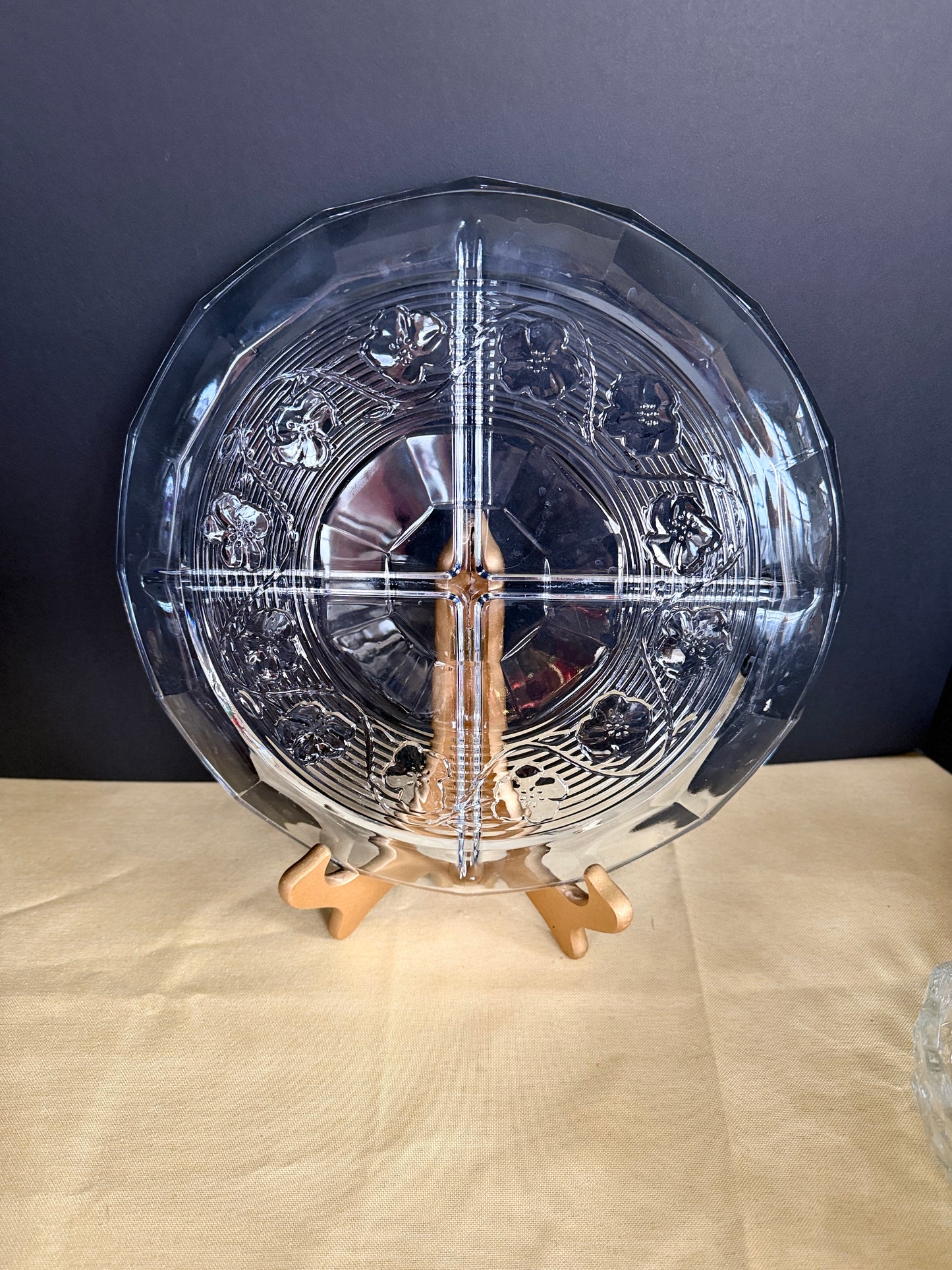 Anchor Hocking Avalon Blue Relish Dish