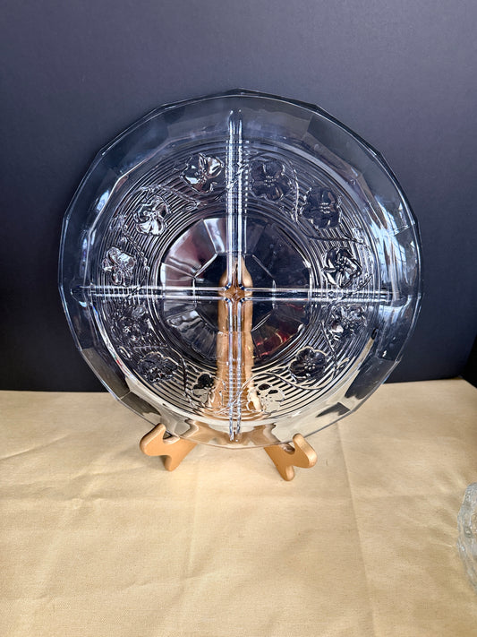 Anchor Hocking Avalon Blue Relish Dish