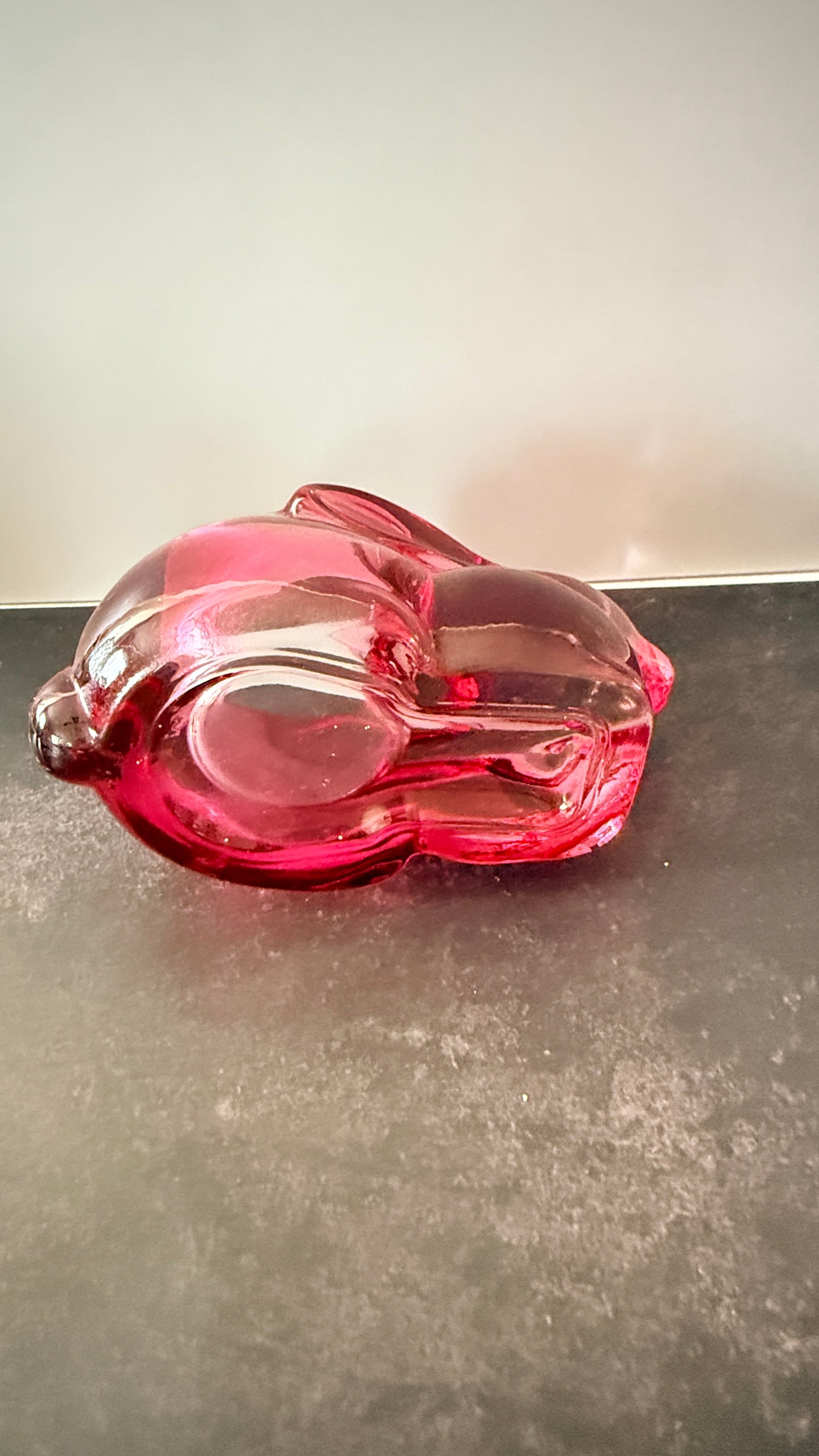 Indiana Glass Ruby Bunny Tealite Holder