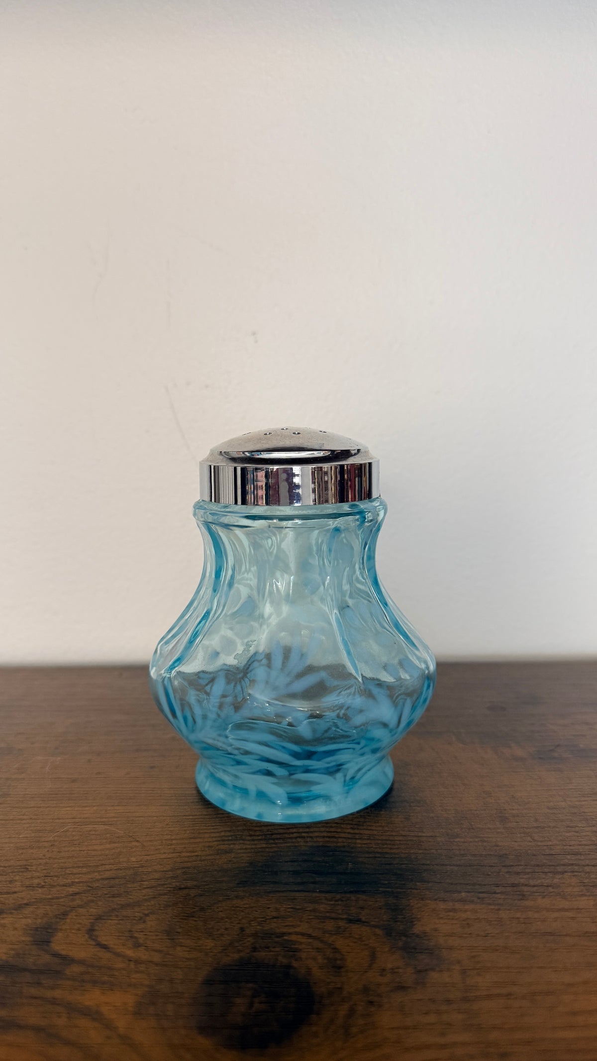 Victorian Blue Glass Sugar Shaker