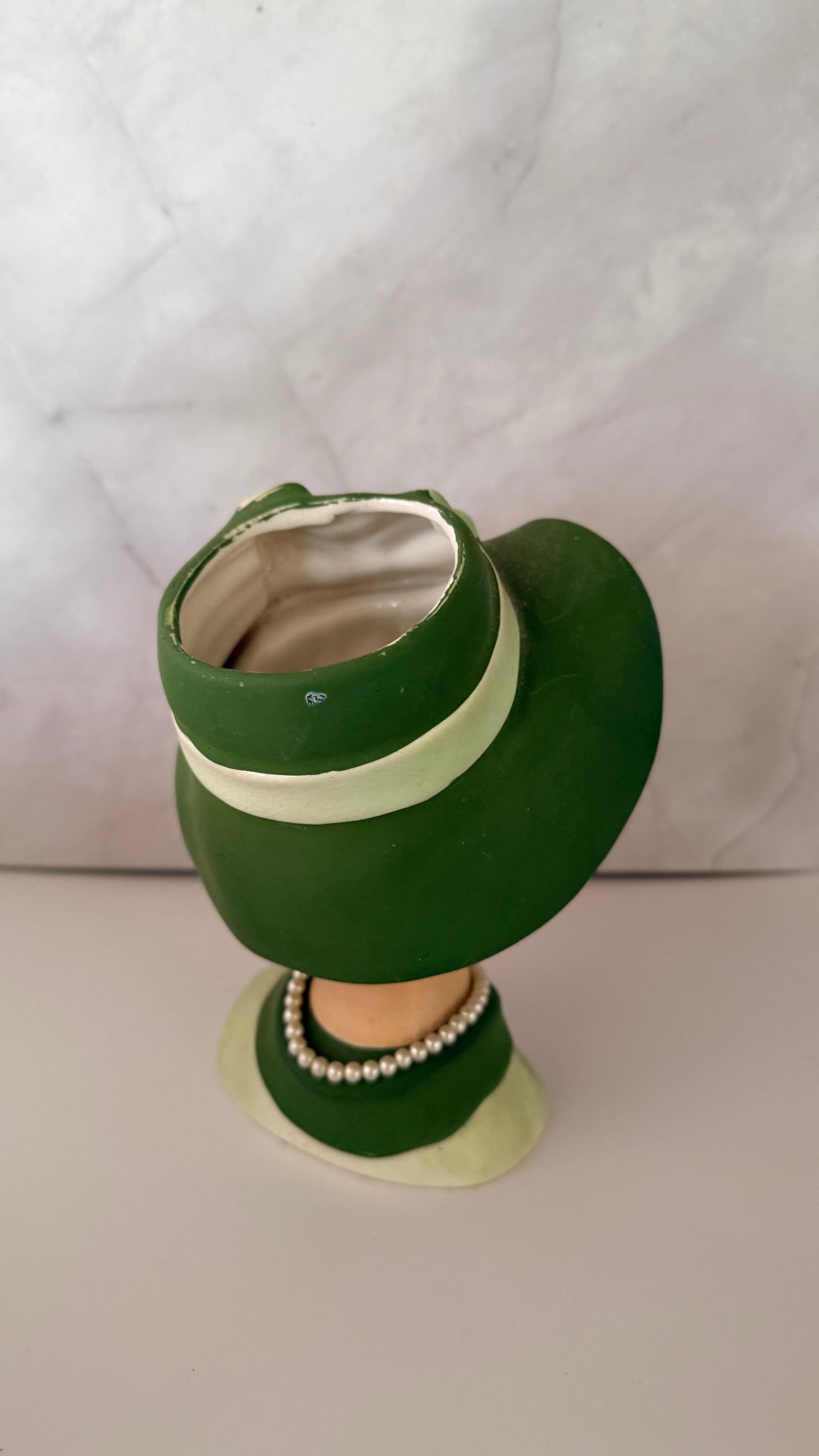 NAPCO Lady Head Vase in Green