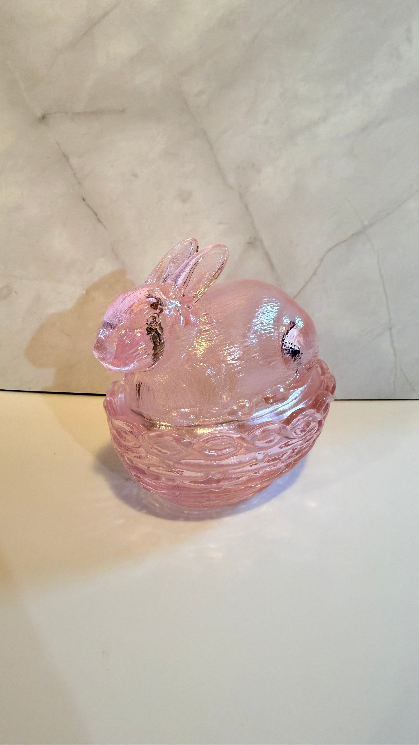 Mosser Pink Bunny in Basket