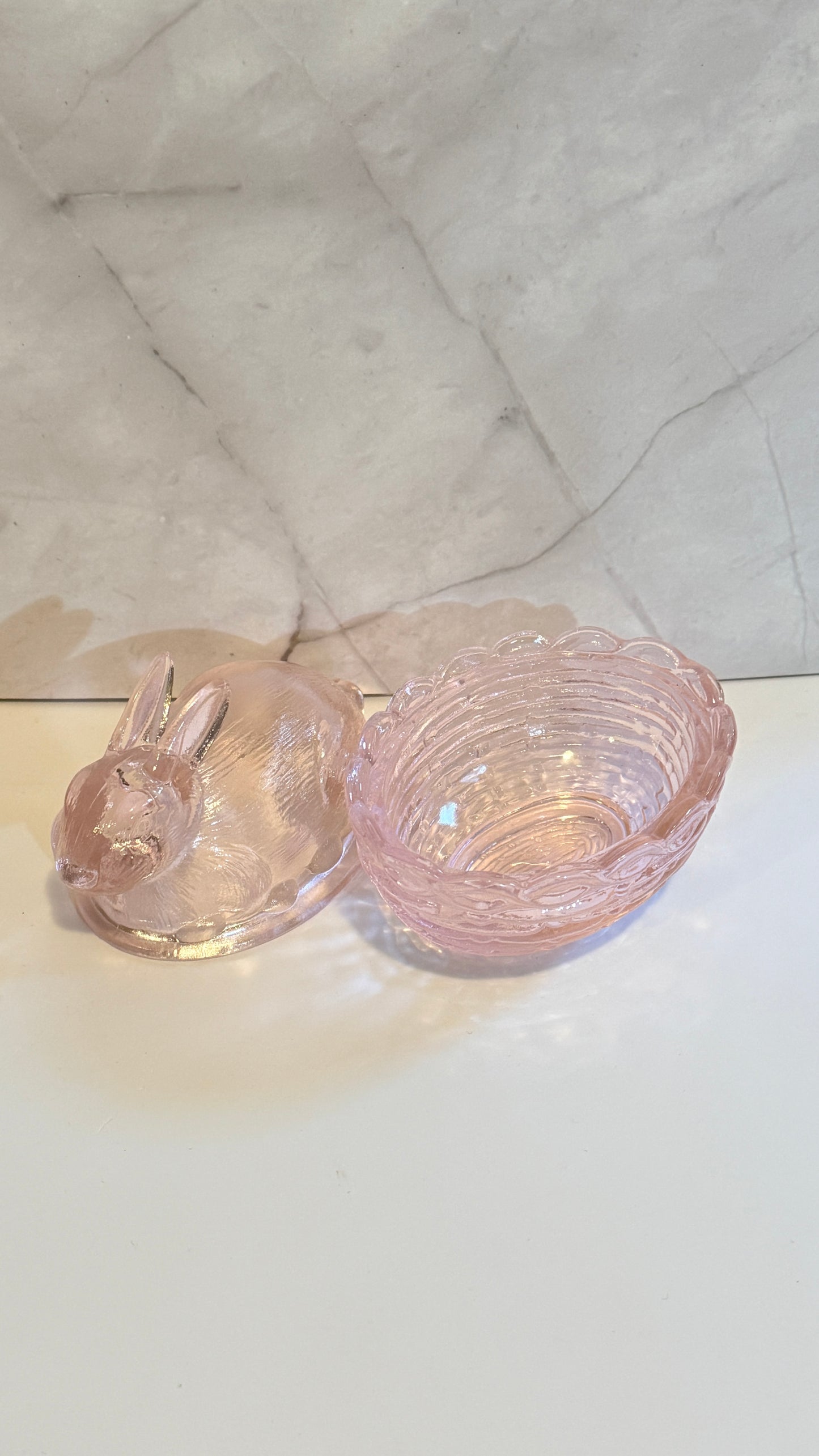 Mosser Pink Bunny in Basket