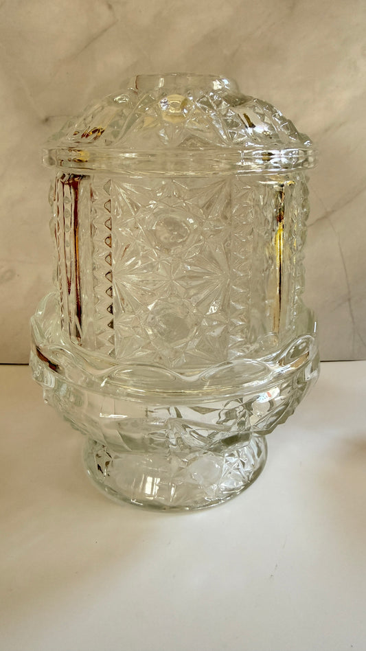 Indiana Glass Clear Stars and Bars