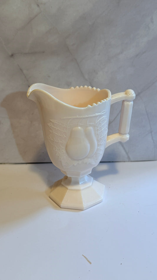 Jeanette Glass Pink Milk Glass Creamer