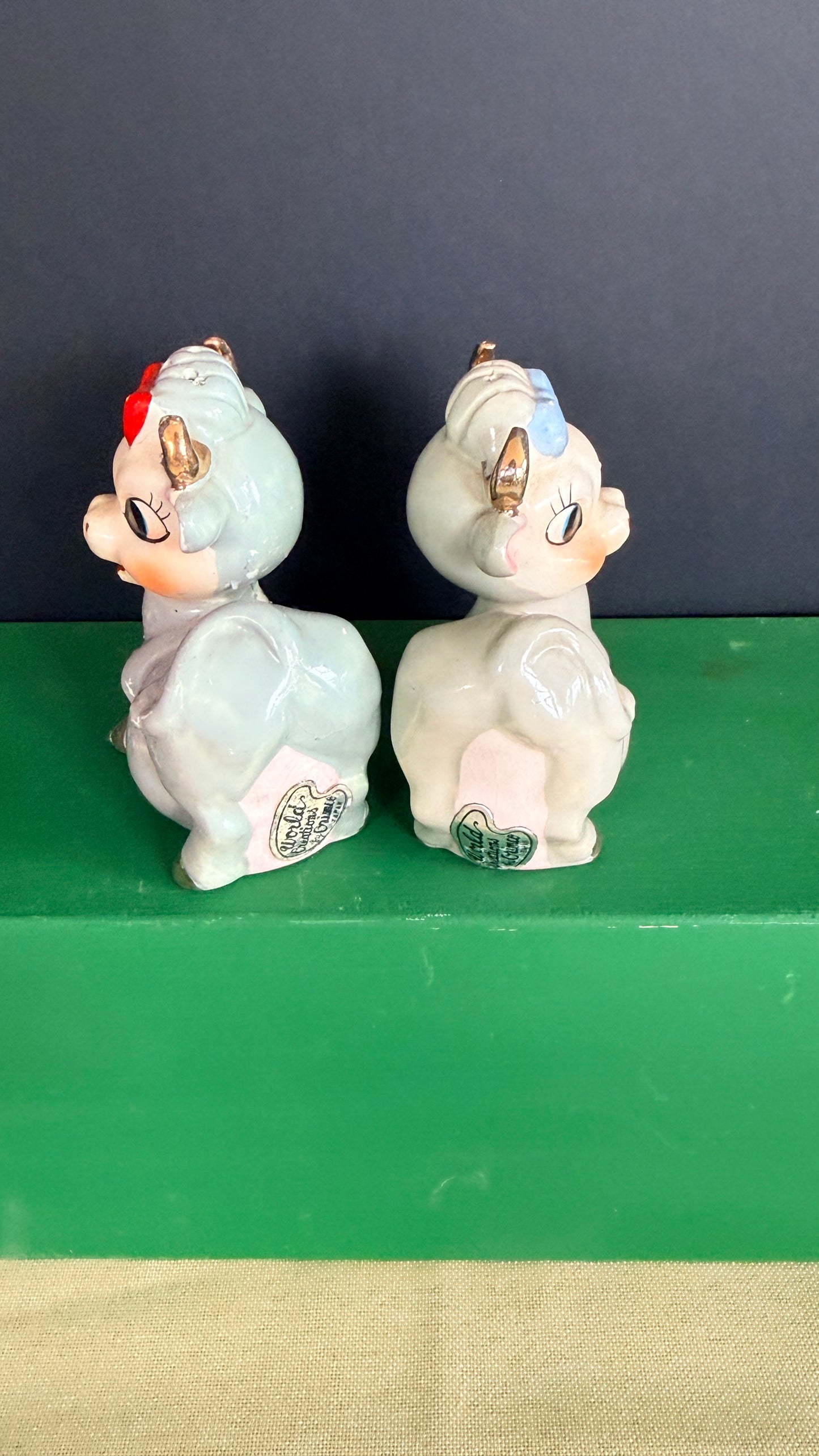 World Creations Anthropomorphic Cows Salt & Pepper Shakers