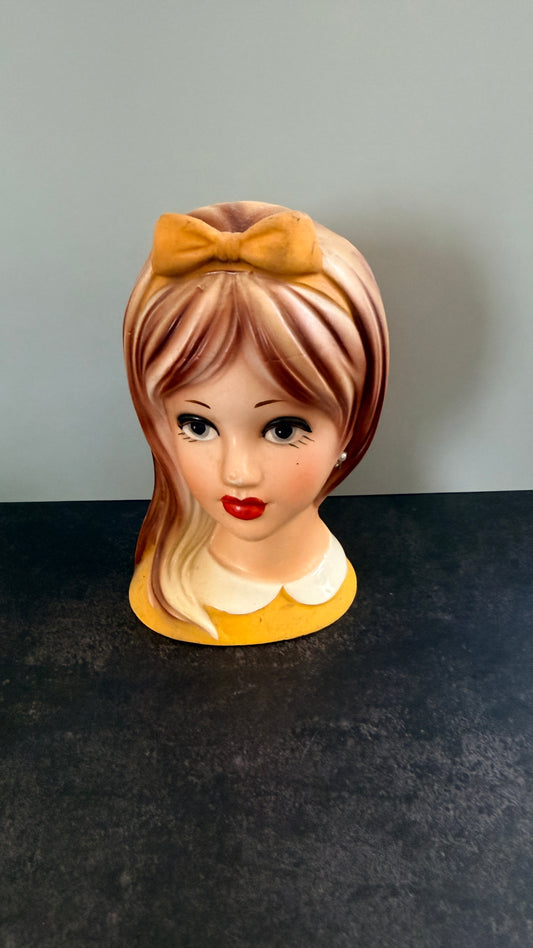 Napco Lady head Vase Teen Girl