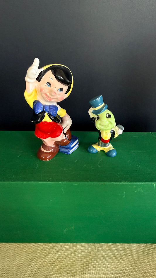 Pinoccio & Jiminy Cricket Disney Figurines
