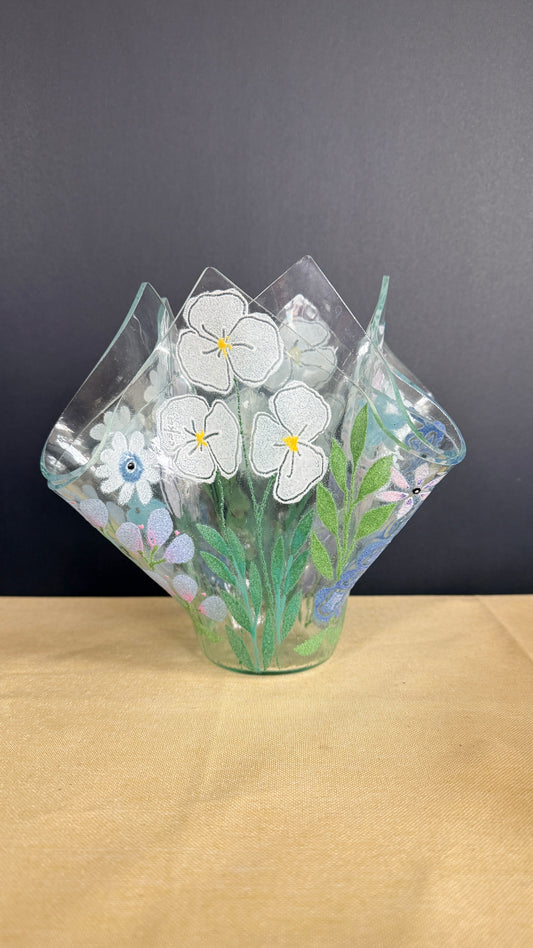 Suzanne Esko Hankerchief draped Daisy Vase