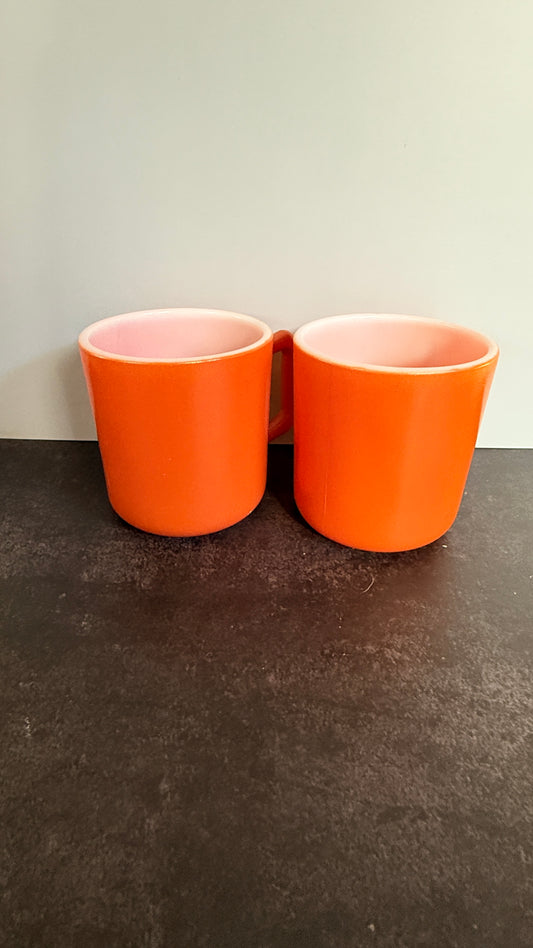 Hazel Atlas Orange Mugs
