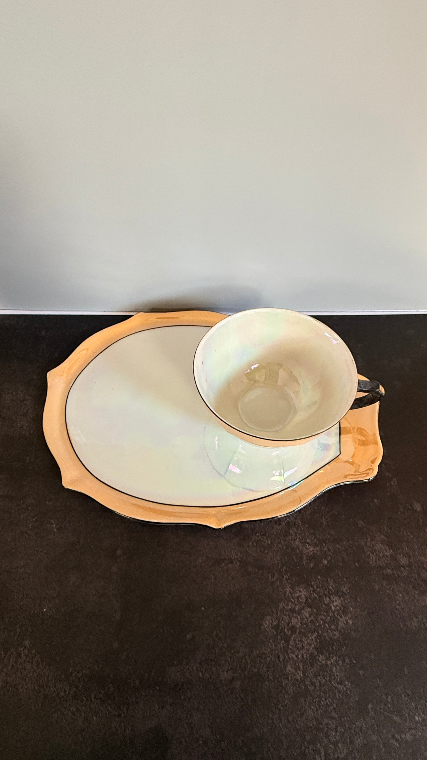 Victoria Czechoslovakia Luster Snack Plate