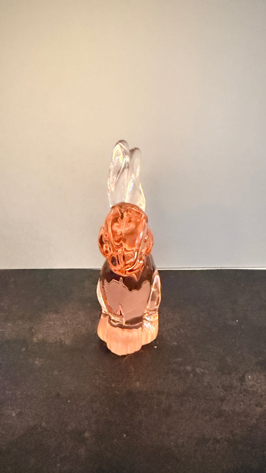 Art Glass Pink Bunny