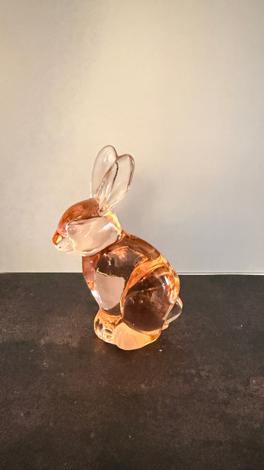 Art Glass Pink Bunny