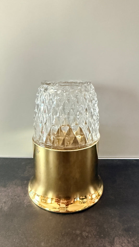 Diamond Point w/Brass Base Fairy Lamp