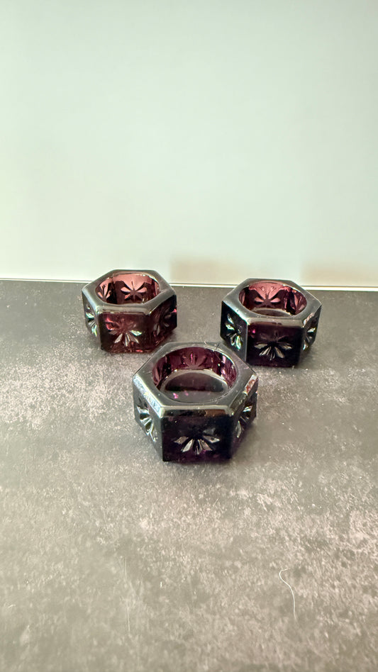 EAPG Amethyst Glass Salt Dips
