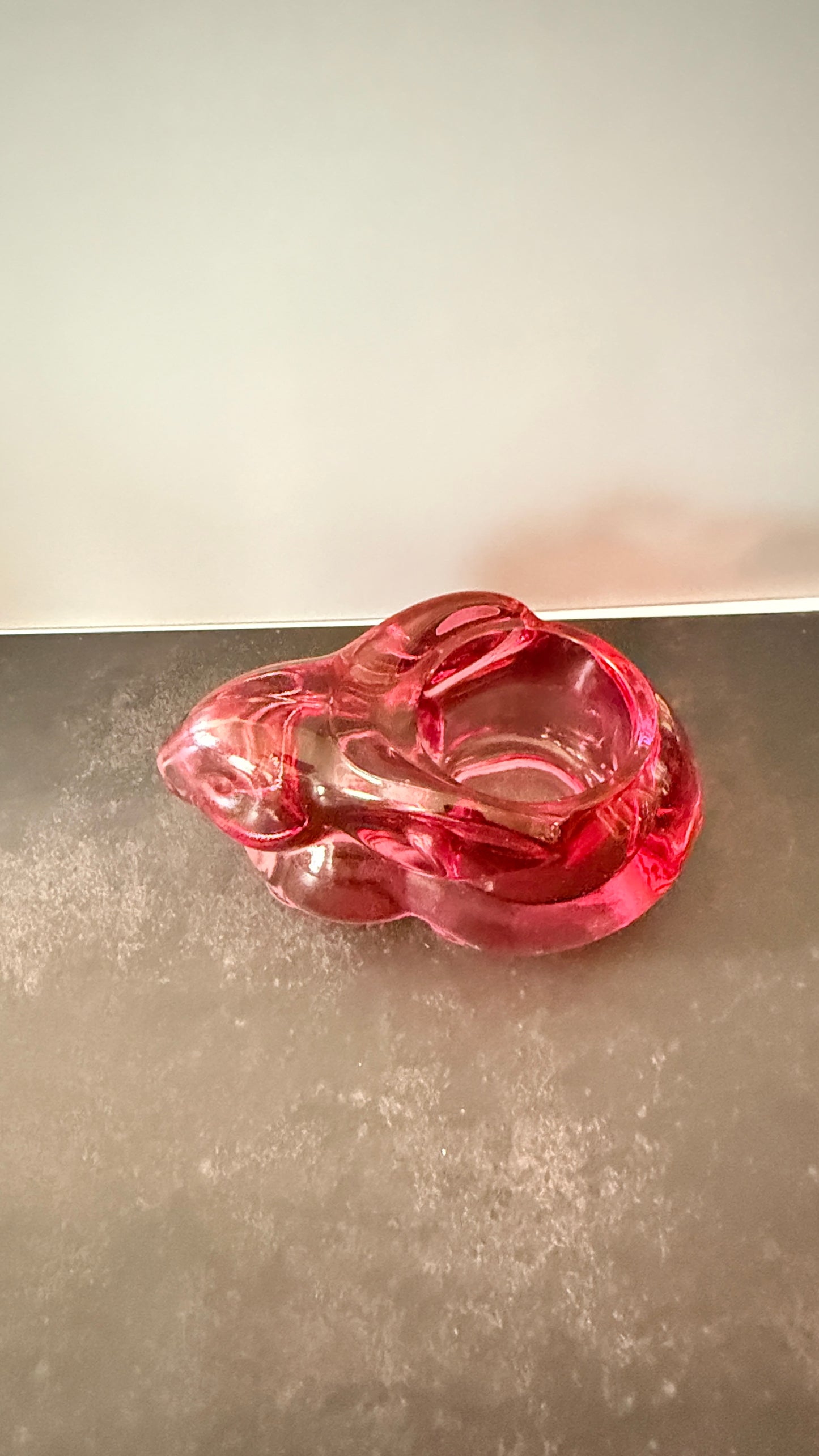 Indiana Glass Ruby Bunny Tealite Holder