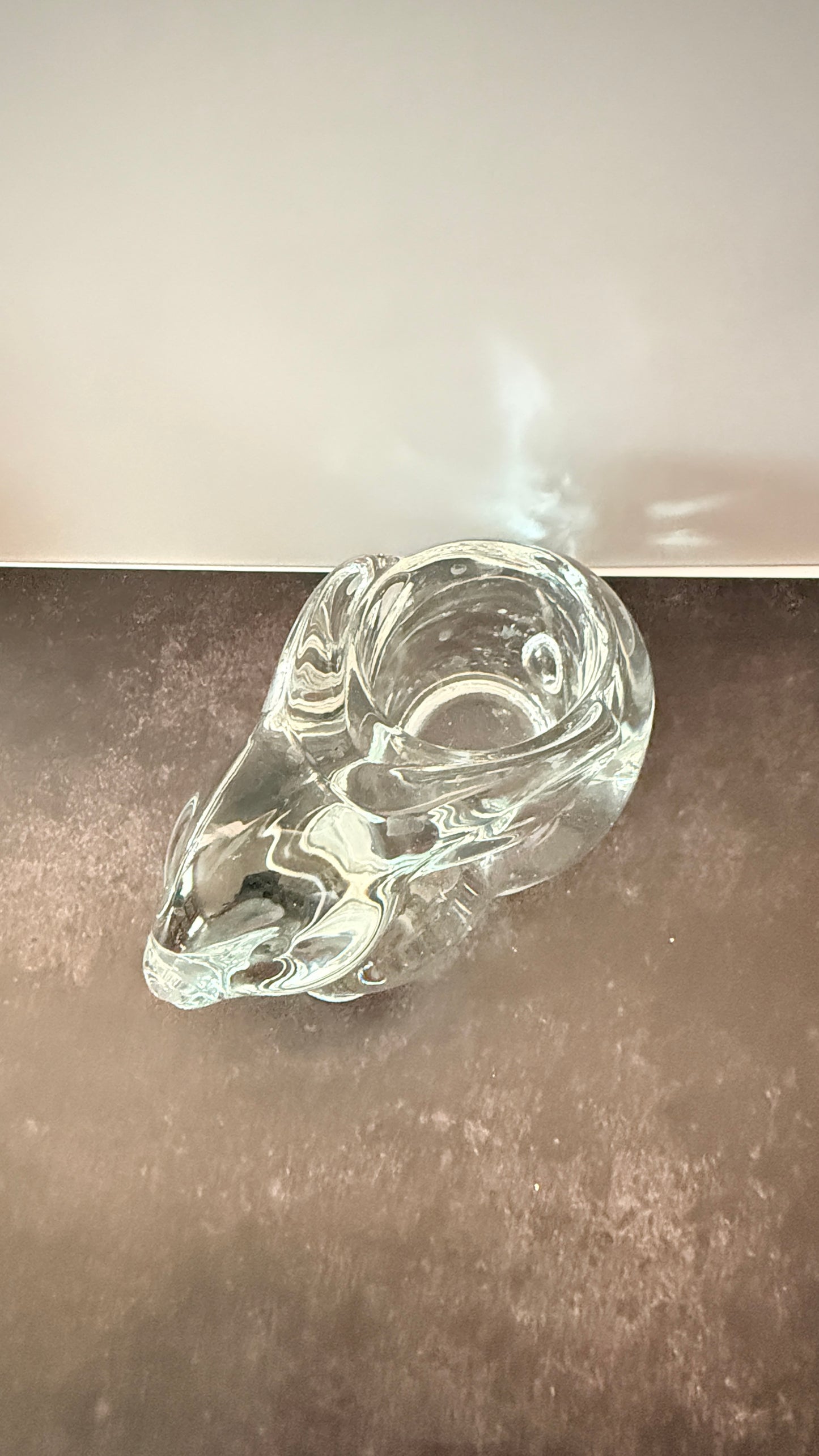 Indiana Glass Clear Bunny Tealite Holder
