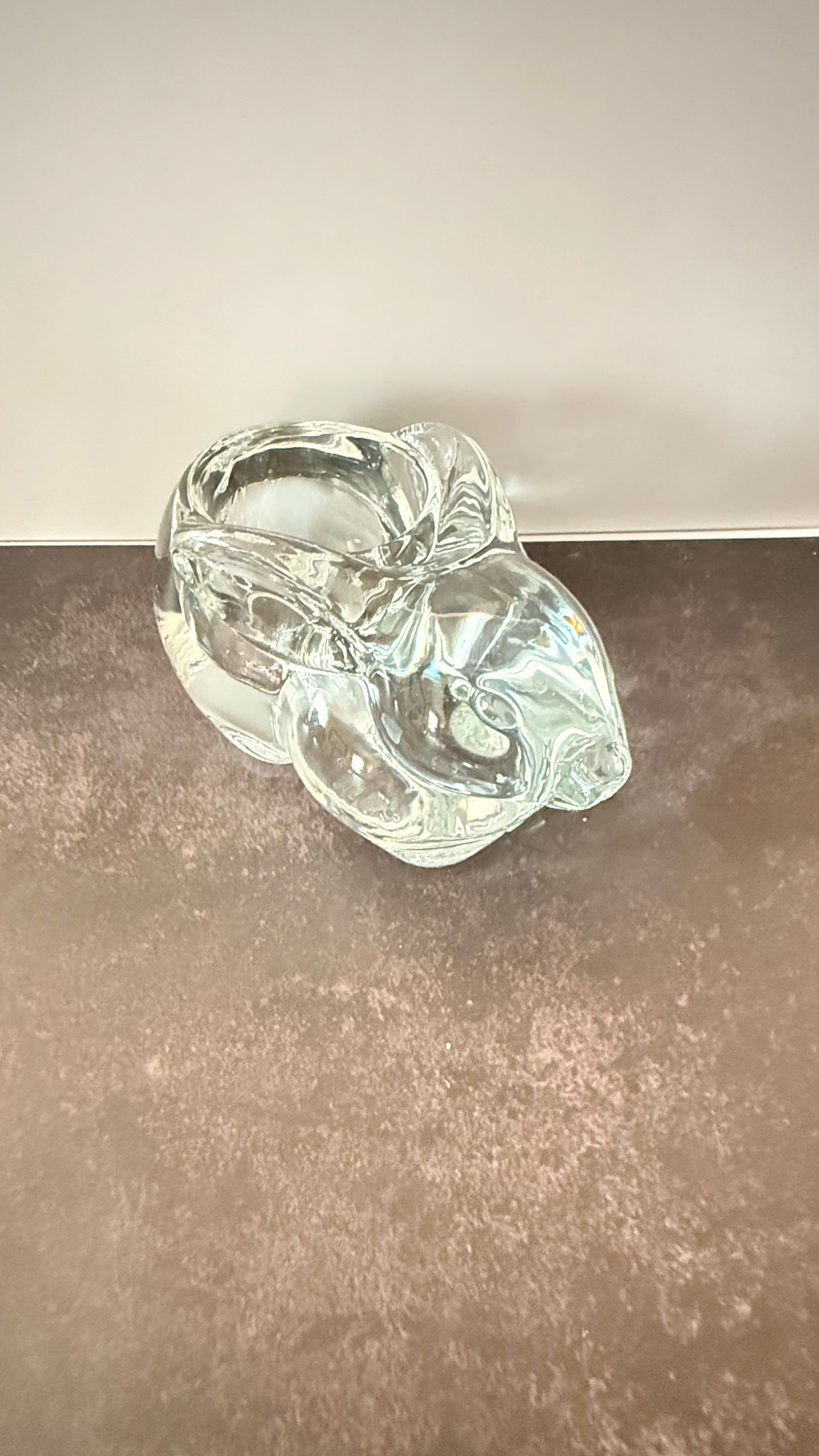 Indiana Glass Clear Bunny Tealite Holder