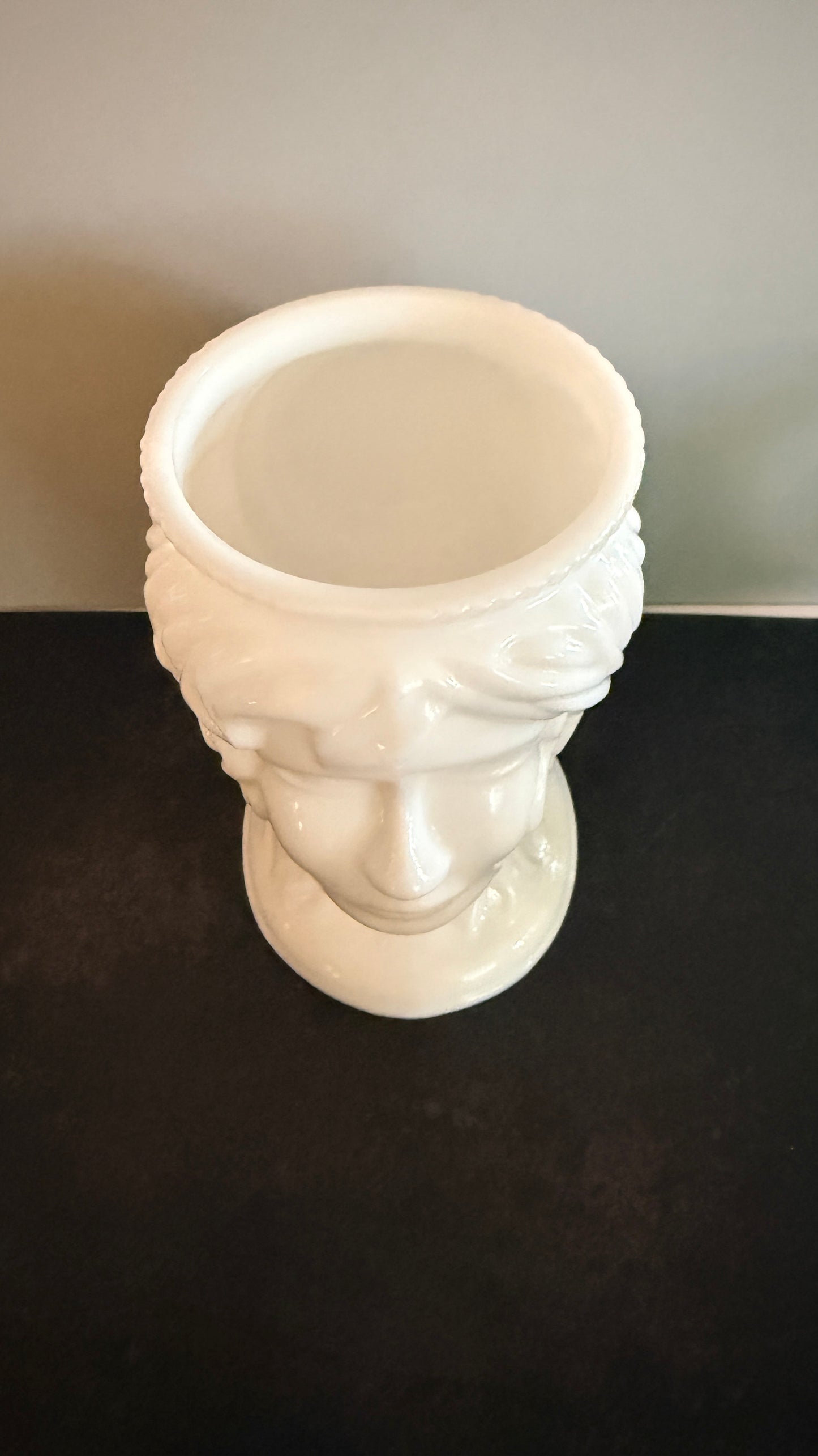 Milk Glass Lady Head Vase