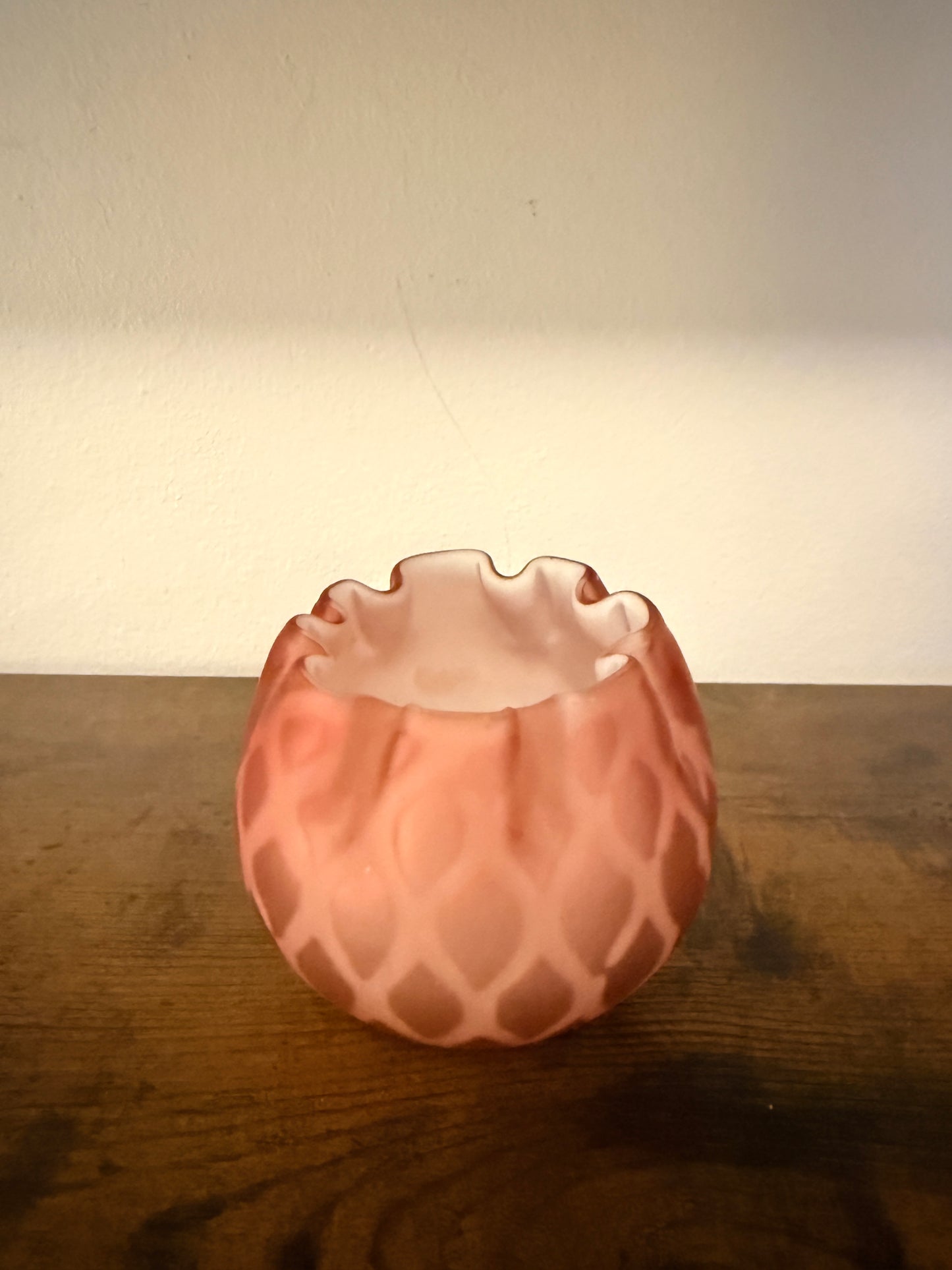 Victorian Pink encased vase