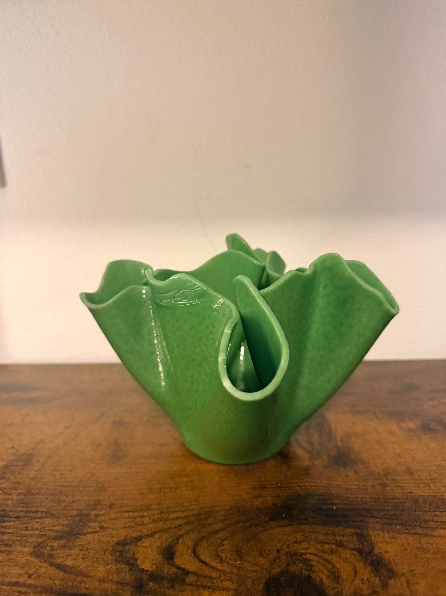 Hankierchief Green Vintage Vase