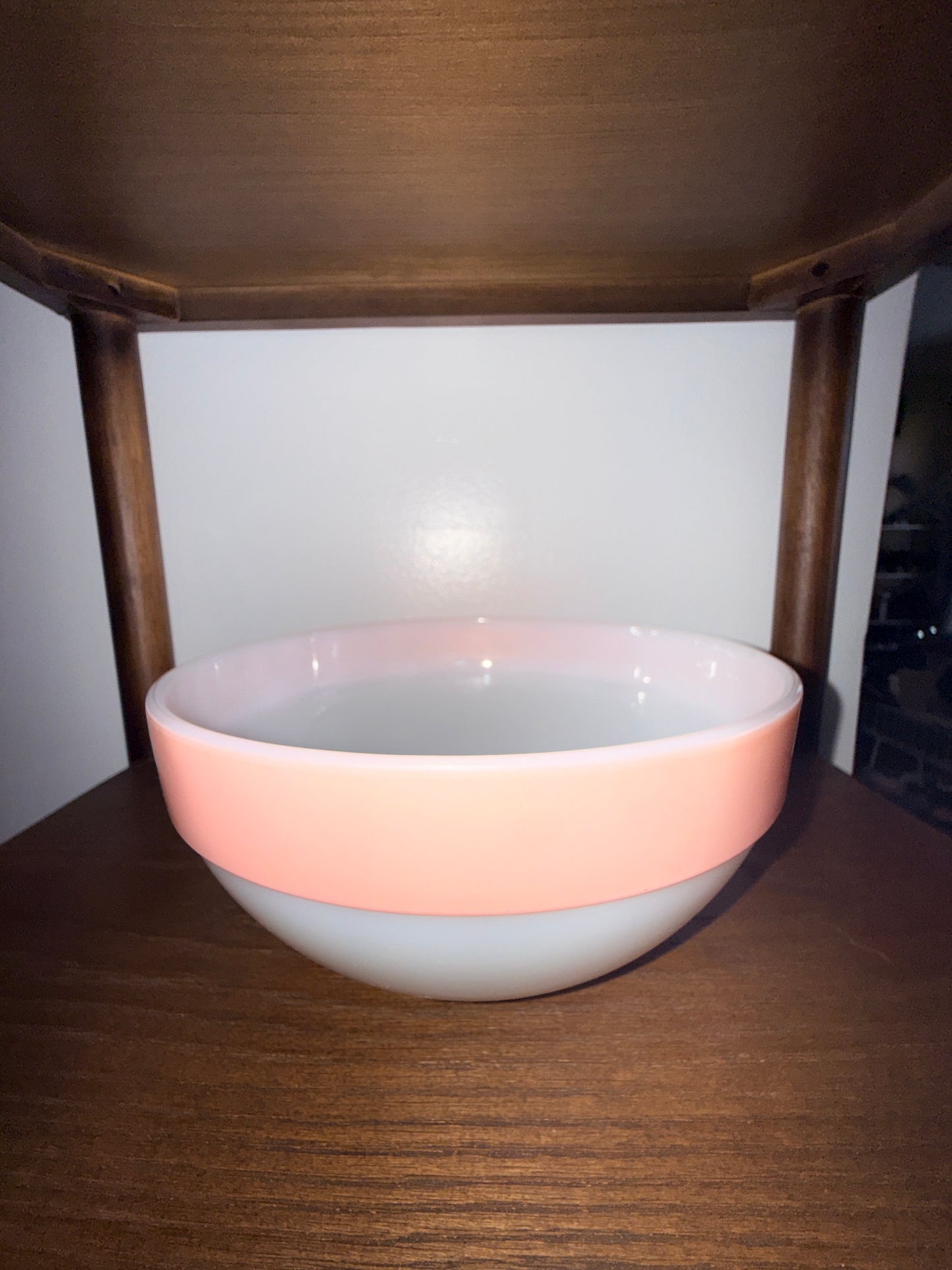 Fire King Pink Colonial Band Mixing Bowl