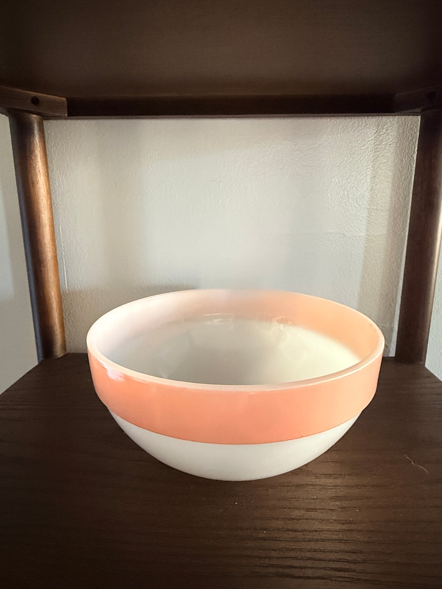 Fire King Pink Colonial Band Mixing Bowl