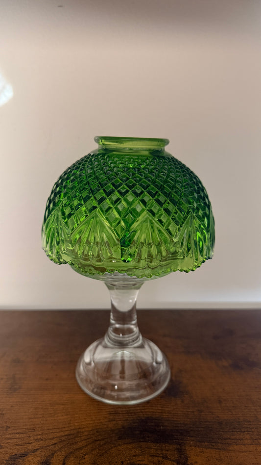 LE Smith Green Diamond Point Fairy Lamp