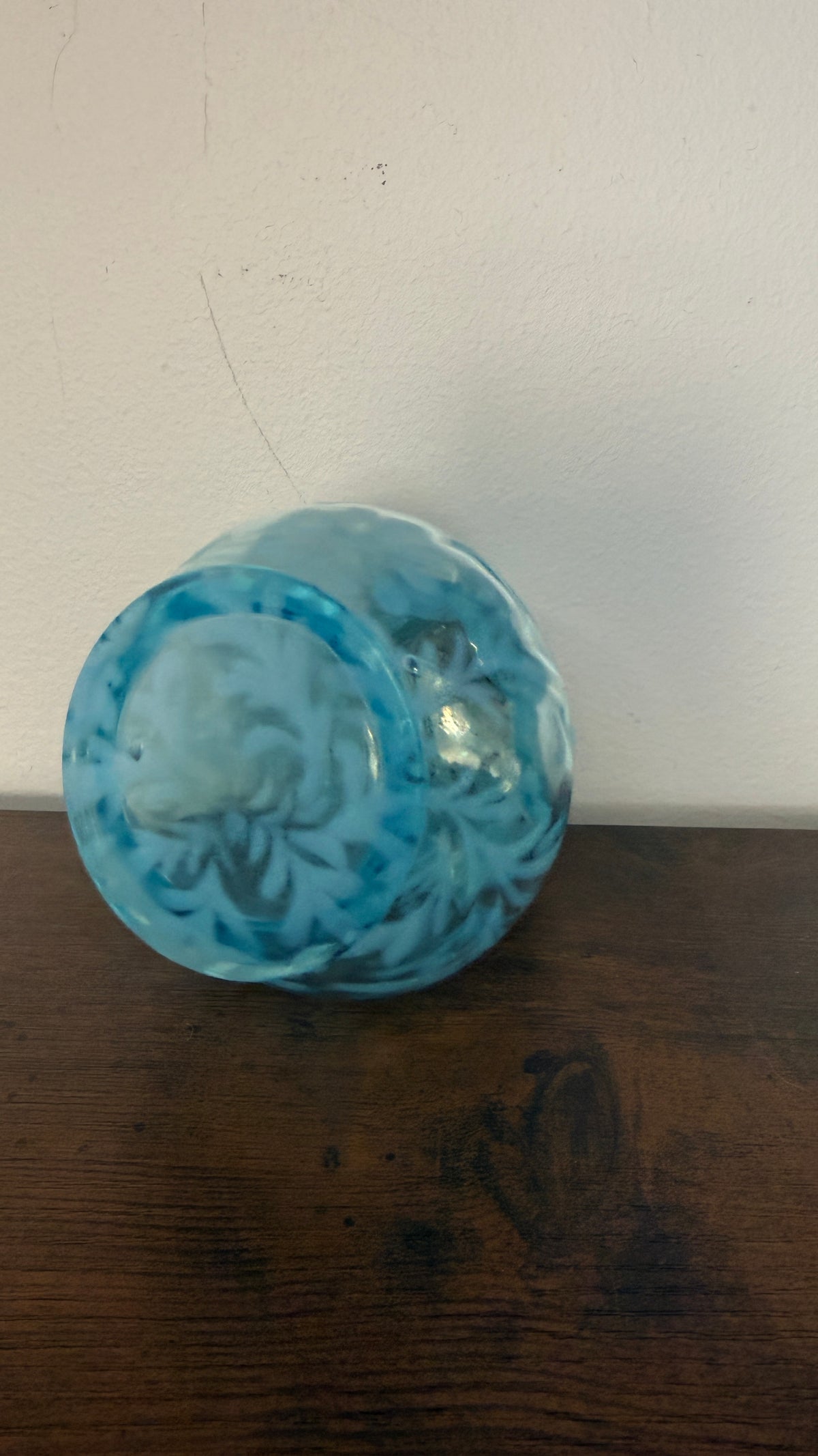 Victorian Blue Glass Sugar Shaker